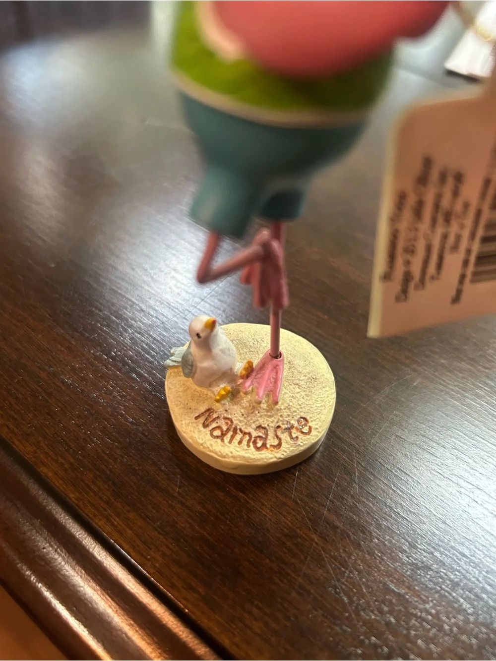 Pink Flamingo Yoga Bird Ornament - Unbranded